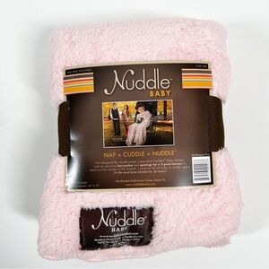 Nuddle Baby Girl's New Soft Pink Blanket Foot Pocket and Opening for Seat Belts